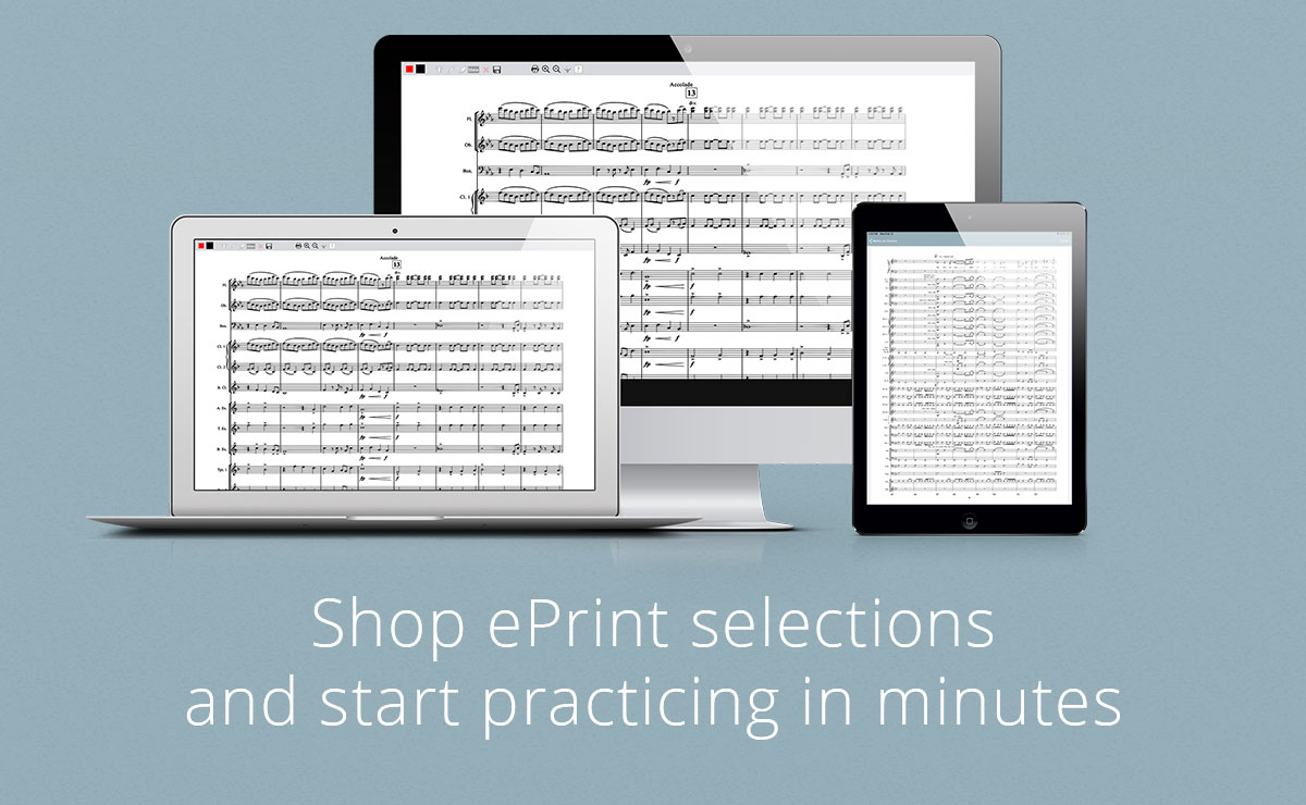 Shop ePrint selections and start practicing in minutes.